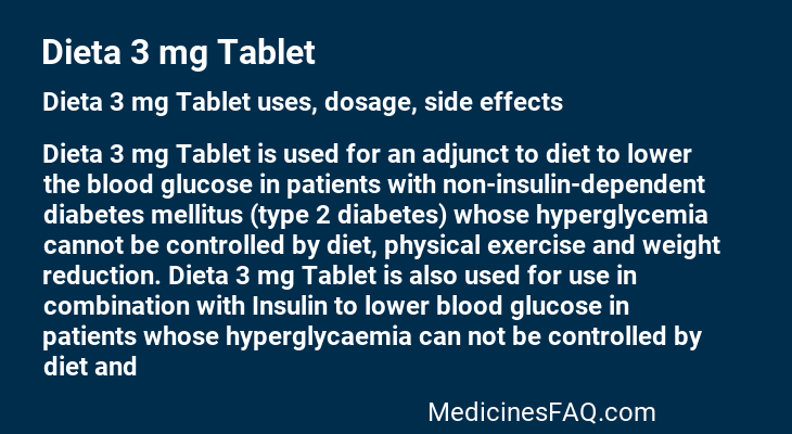 Dieta 3 mg Tablet