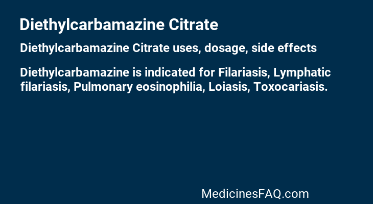 Diethylcarbamazine Citrate