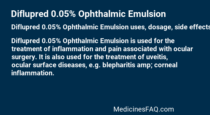 Diflupred 0.05% Ophthalmic Emulsion