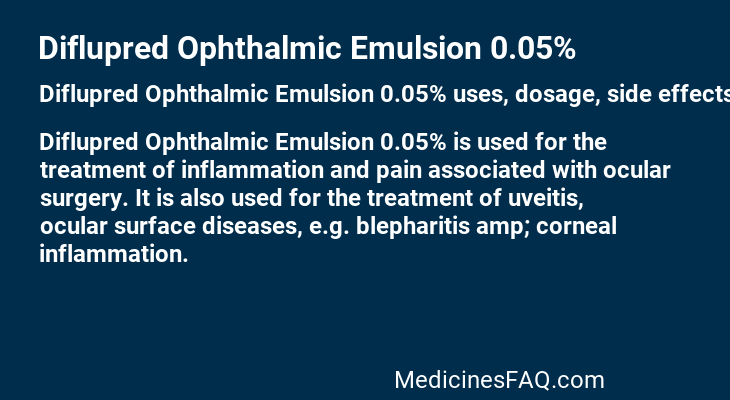 Diflupred Ophthalmic Emulsion 0.05%