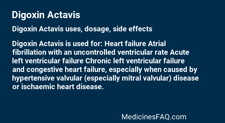 Digoxin Actavis