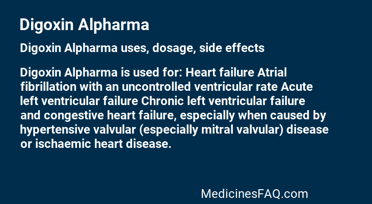 Digoxin Alpharma