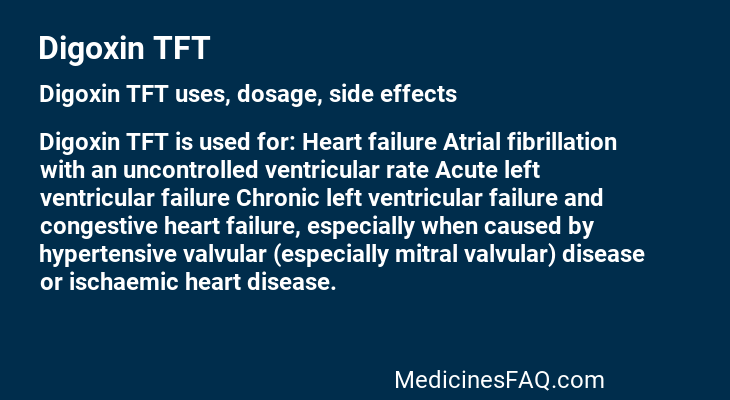 Digoxin TFT