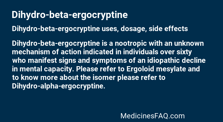 Dihydro-beta-ergocryptine