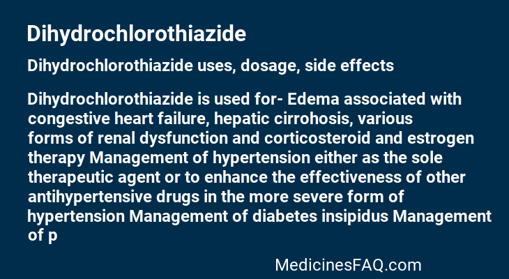 Dihydrochlorothiazide