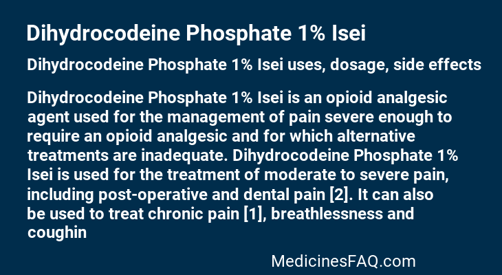 Dihydrocodeine Phosphate 1% Isei