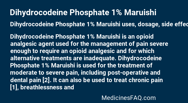 Dihydrocodeine Phosphate 1% Maruishi