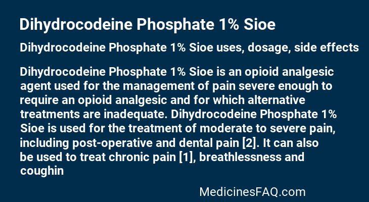 Dihydrocodeine Phosphate 1% Sioe