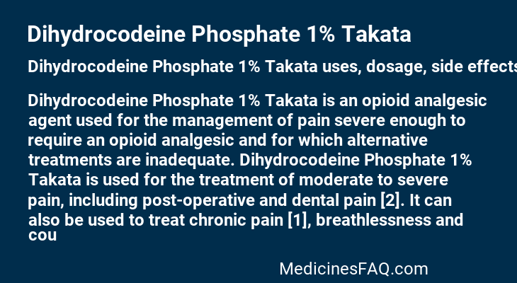 Dihydrocodeine Phosphate 1% Takata