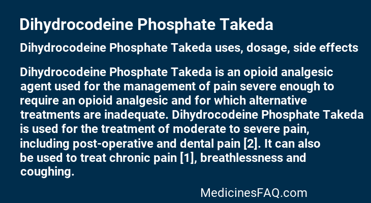 Dihydrocodeine Phosphate Takeda