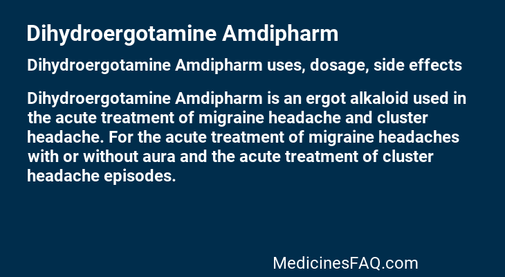 Dihydroergotamine Amdipharm