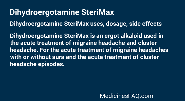 Dihydroergotamine SteriMax