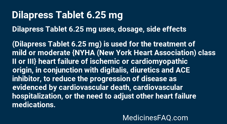 Dilapress Tablet 6.25 mg