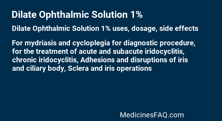 Dilate Ophthalmic Solution 1%