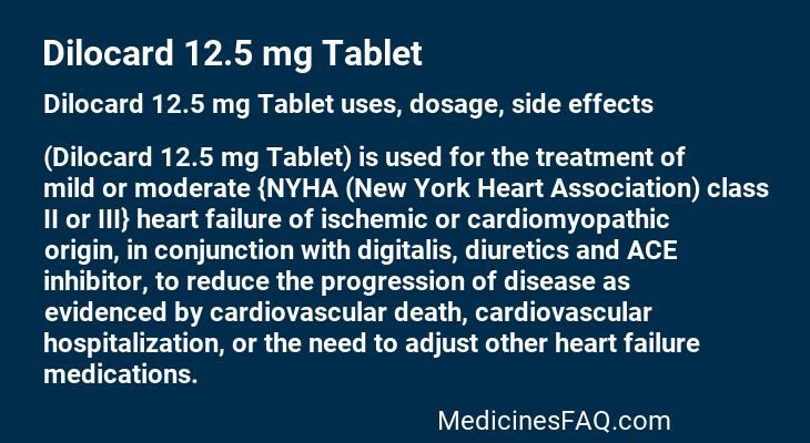 Dilocard 12.5 mg Tablet