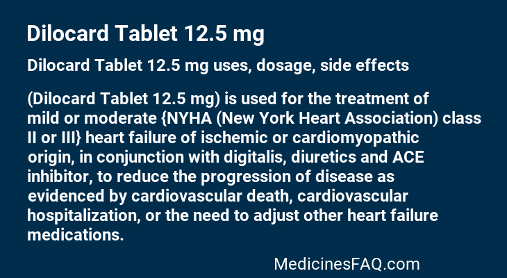 Dilocard Tablet 12.5 mg