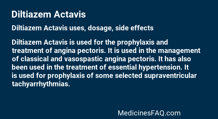 Diltiazem Actavis