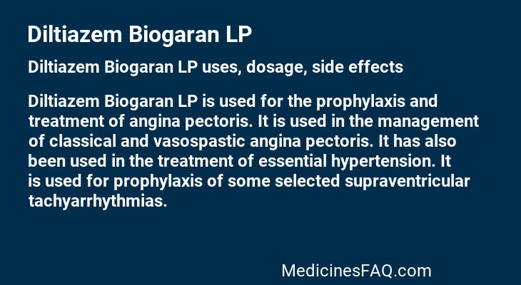 Diltiazem Biogaran LP