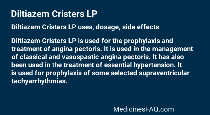 Diltiazem Cristers LP