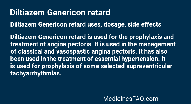 Diltiazem Genericon retard