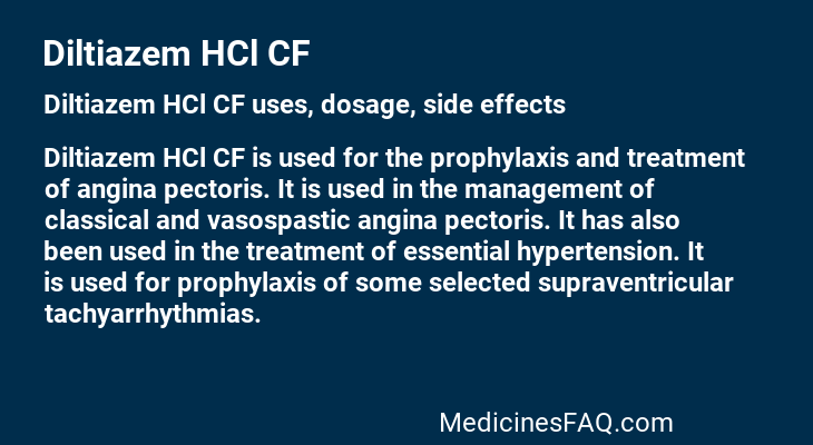 Diltiazem HCl CF