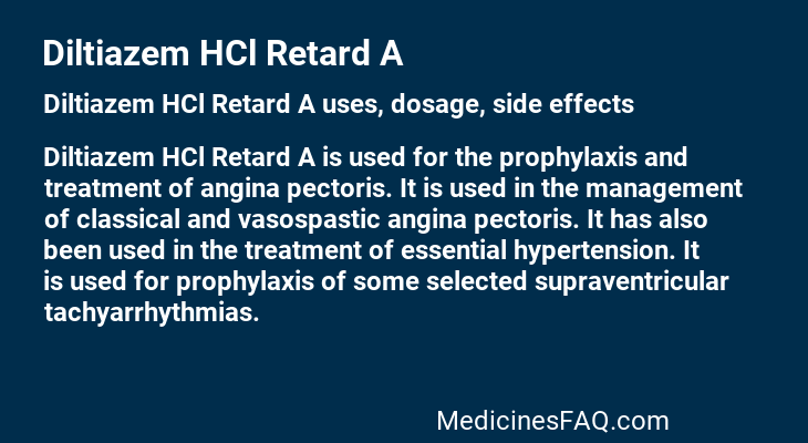 Diltiazem HCl Retard A