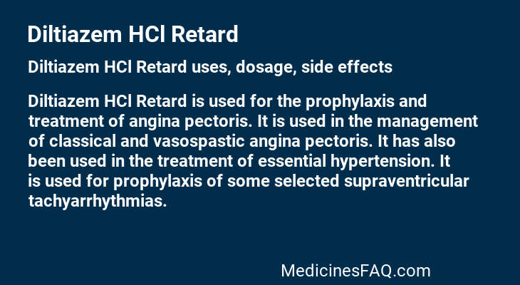 Diltiazem HCl Retard