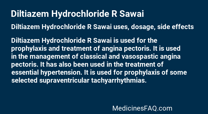 Diltiazem Hydrochloride R Sawai