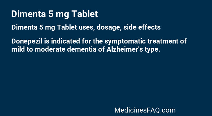 Dimenta 5 mg Tablet