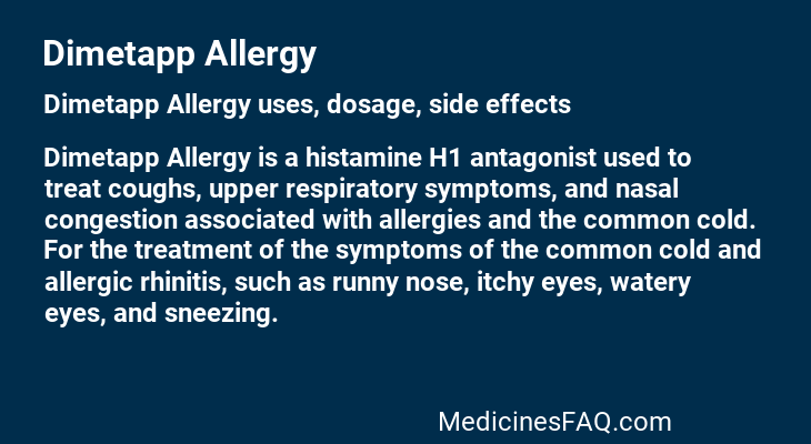Dimetapp Allergy