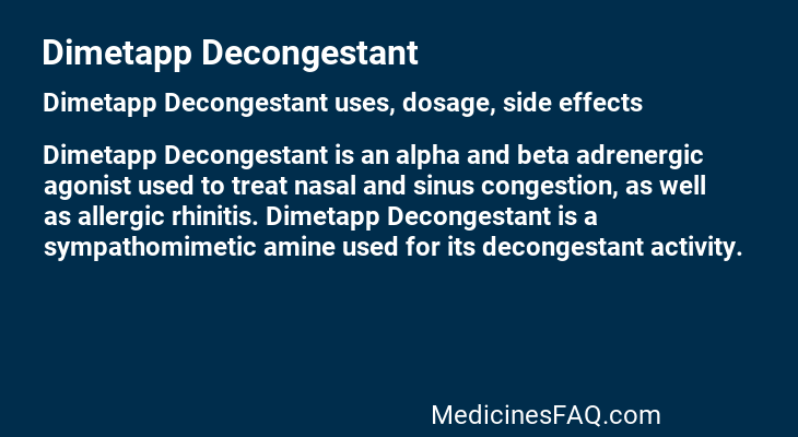 Dimetapp Decongestant