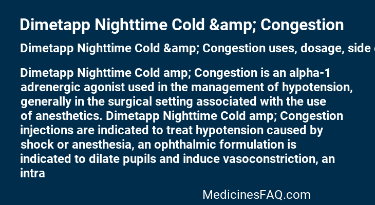 Dimetapp Nighttime Cold &amp; Congestion