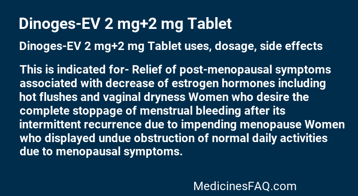 Dinoges-EV 2 mg+2 mg Tablet