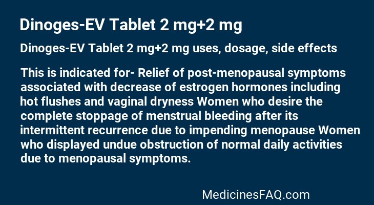 Dinoges-EV Tablet 2 mg+2 mg