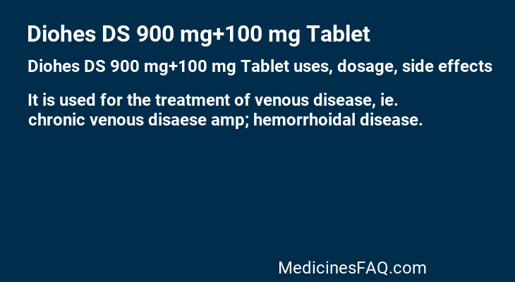 Diohes DS 900 mg+100 mg Tablet