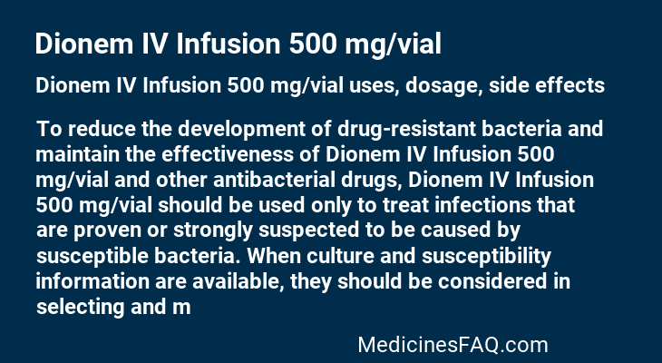 Dionem IV Infusion 500 mg/vial