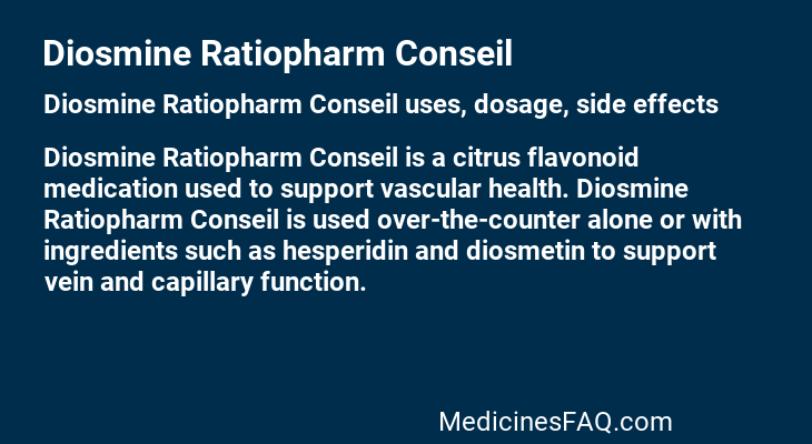 Diosmine Ratiopharm Conseil