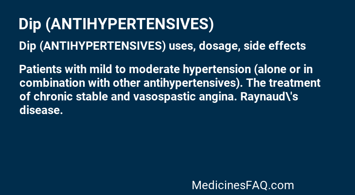 Dip (ANTIHYPERTENSIVES)