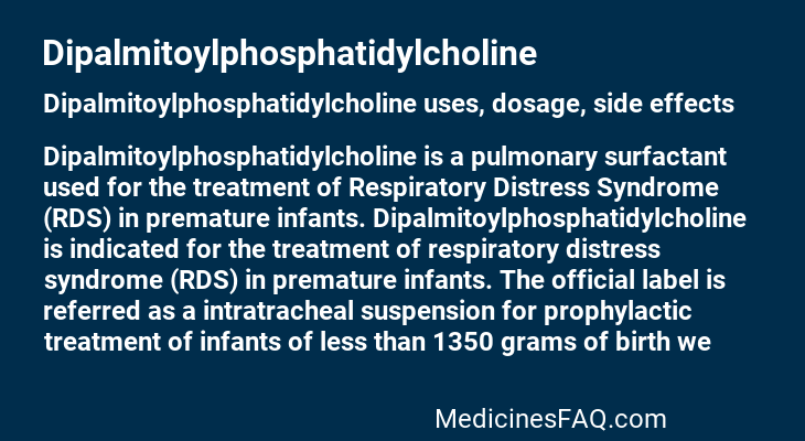 Dipalmitoylphosphatidylcholine