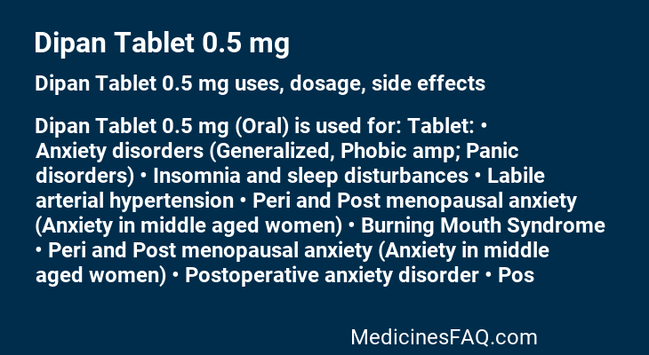 Dipan Tablet 0.5 mg
