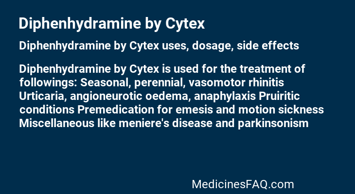 Diphenhydramine by Cytex