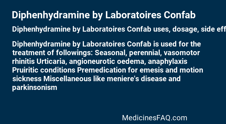 Diphenhydramine by Laboratoires Confab