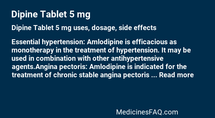 Dipine Tablet 5 mg