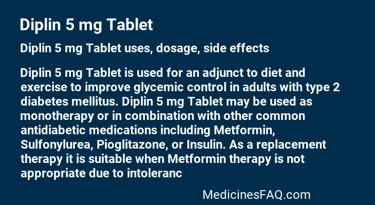 Diplin 5 mg Tablet