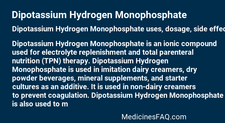Dipotassium Hydrogen Monophosphate