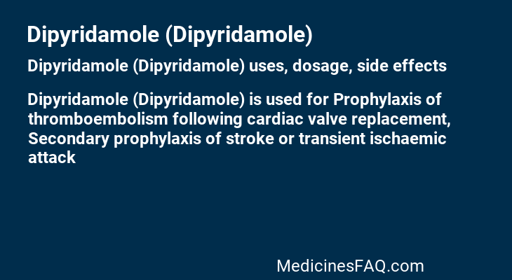 Dipyridamole (Dipyridamole)