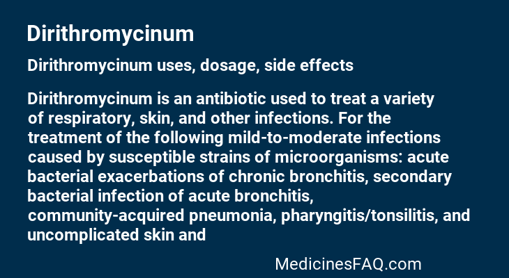 Dirithromycinum