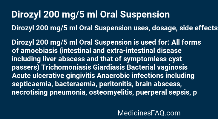 Dirozyl 200 mg/5 ml Oral Suspension