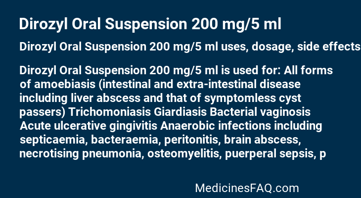 Dirozyl Oral Suspension 200 mg/5 ml