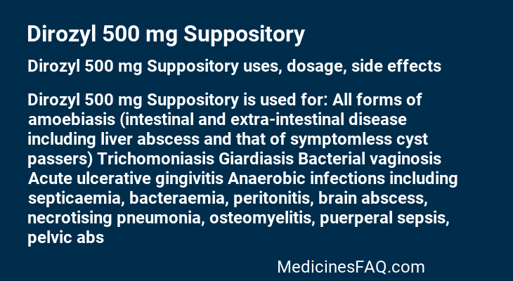 Dirozyl 500 mg Suppository